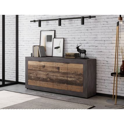 Komoda RUNEA tamno smeđa/antracitna