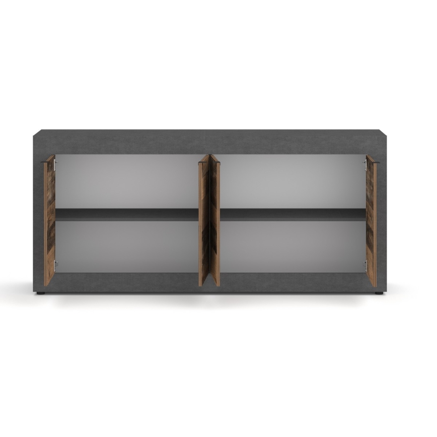 Komoda RUNEA tamno smeđa/antracitna