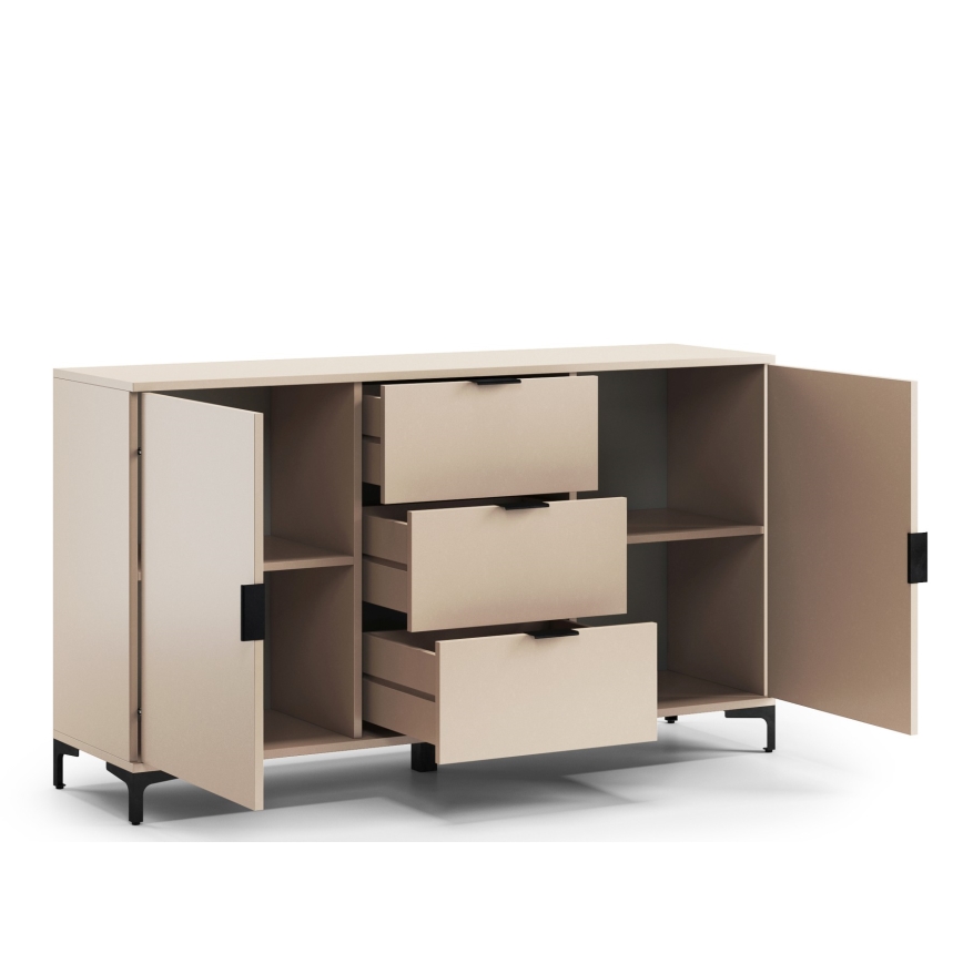 Komoda s ladicama i vratima LORA bež