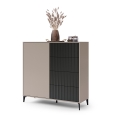 Komoda s ladicama RONJA taupe/crna