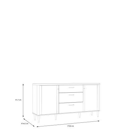 Komoda s ladicama VIRO smeđa/bež