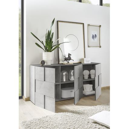 Komoda SERIAN sivi beton