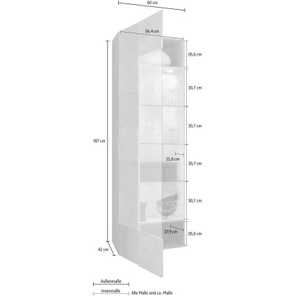 Komoda SERIAN sivi beton