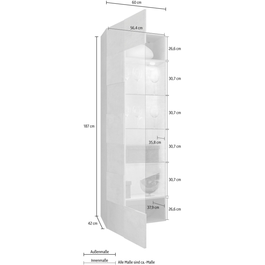 Komoda SERIAN sivi beton