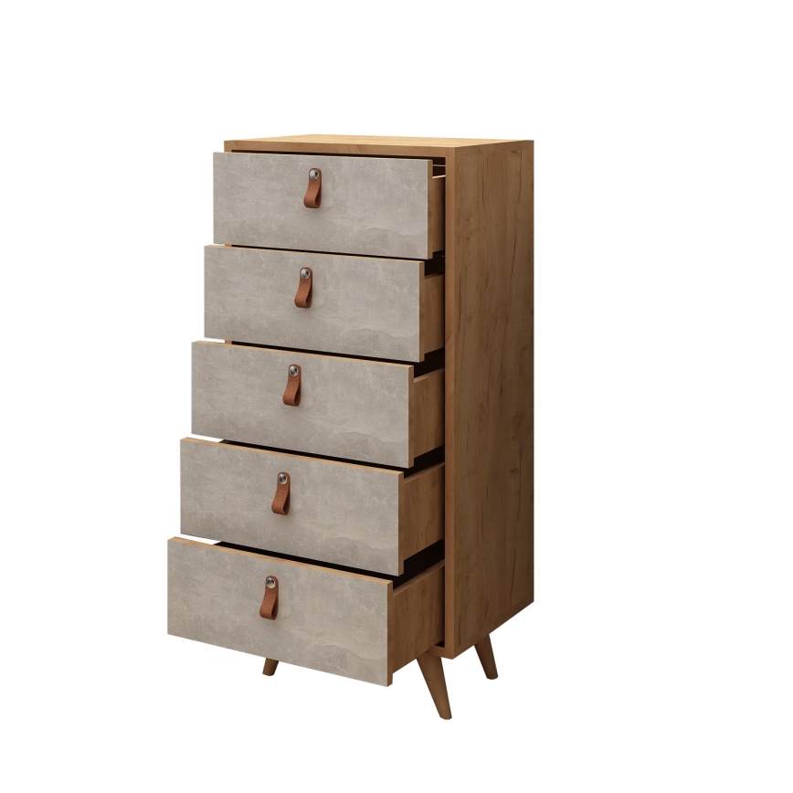 Komoda SPANZE 103x50 cm smeđa/siva