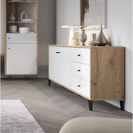 Komoda SULA hrast artisan/bijela