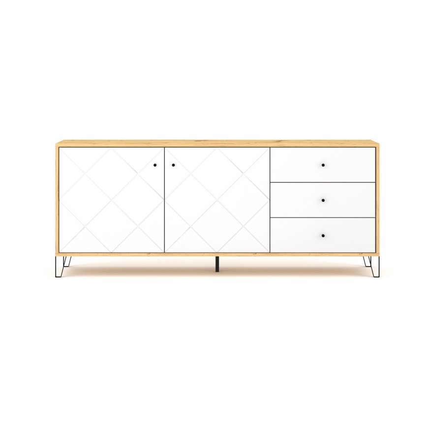 Komoda SULA hrast artisan/bijela