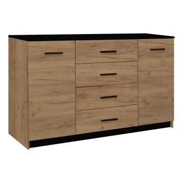Komoda TAYLER hrast craft/crna
