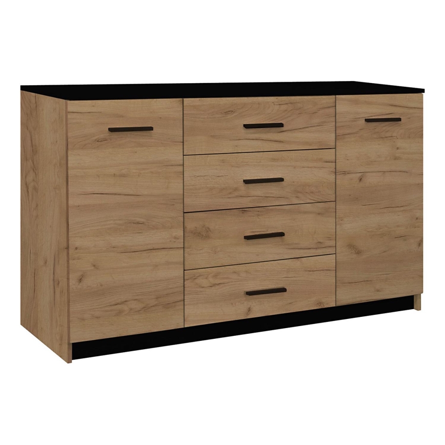 Komoda TAYLER hrast craft/crna