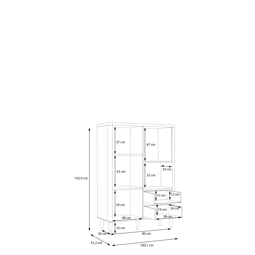 Komoda VIRO smeđa/bež