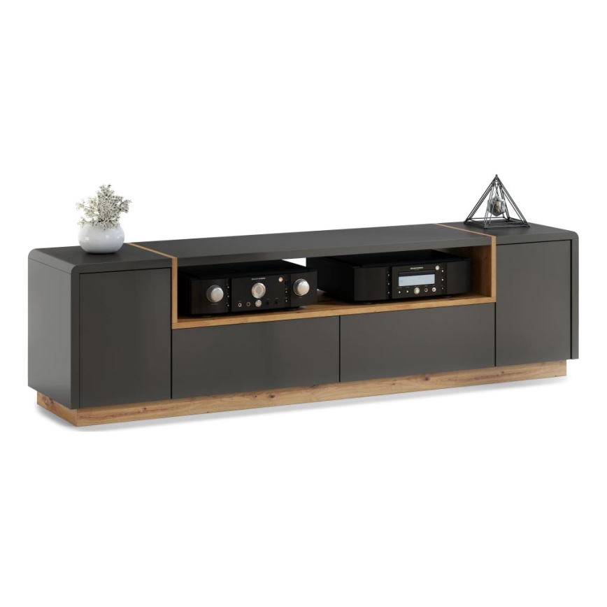 Komoda za TV FRED antracit/hrast artisan