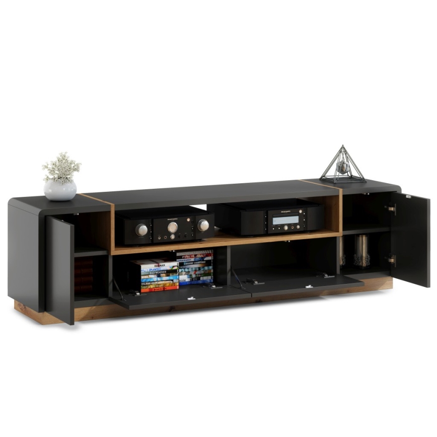 Komoda za TV FRED antracit/hrast artisan