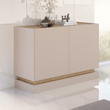Komoda ZARPANT 75x120 cm bež/hrast Cremona