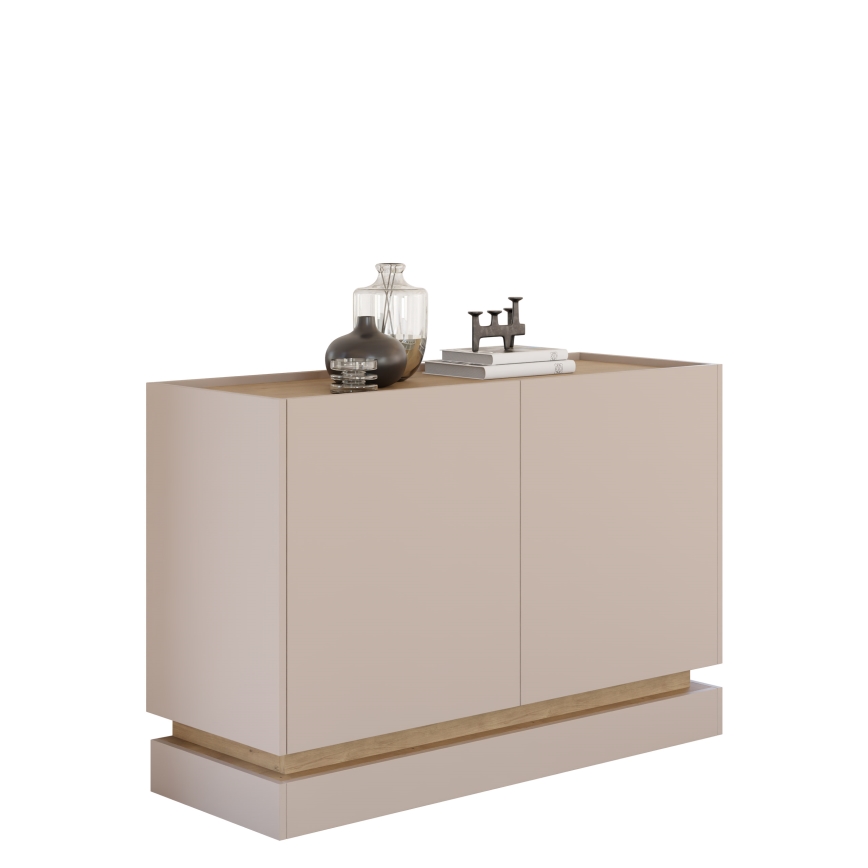 Komoda ZARPANT 75x120 cm bež/hrast Cremona