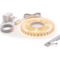 Komplet: 1x LED traka MYLIVING LIGHTSTRIP LED/22W/230V 5 m + 5x ugradni profil 1 m, srebrna/bijela