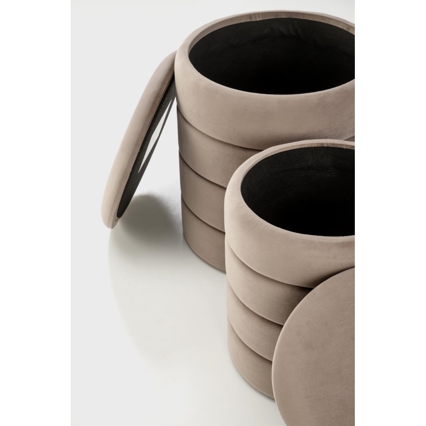 Komplet 2 taburea PAX, Ø 33/40 cm, taupe