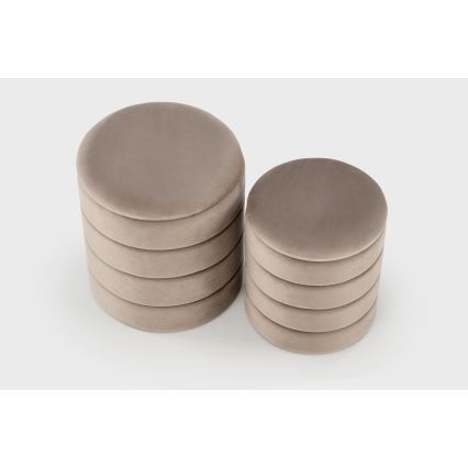 Komplet 2 taburea PAX, Ø 33/40 cm, taupe