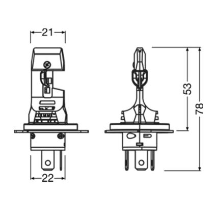 Komplet 2x automobilske LED žarulje NIGHT BREAKER SPEED H4 P43T/14W/12V 6000K - Osram