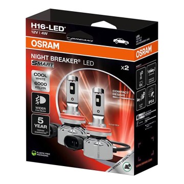 Komplet 2x LED automobilske žarulje NIGHT BREAKER SMART H16 PGJ19-3/4W/12V 6000K - Osram