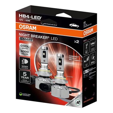Komplet 2x LED autožarulja NIGHT BREAKER SMART HB4 P22d/10W/12V 6000K - Osram