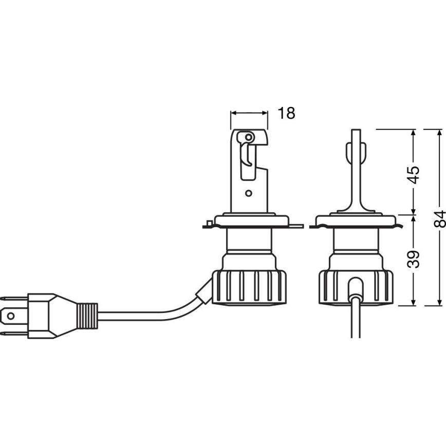 Komplet 2x LED autožarulje NIGHT BREAKER VINTAGE H4 P43T/20W/12V 3000K - Osram