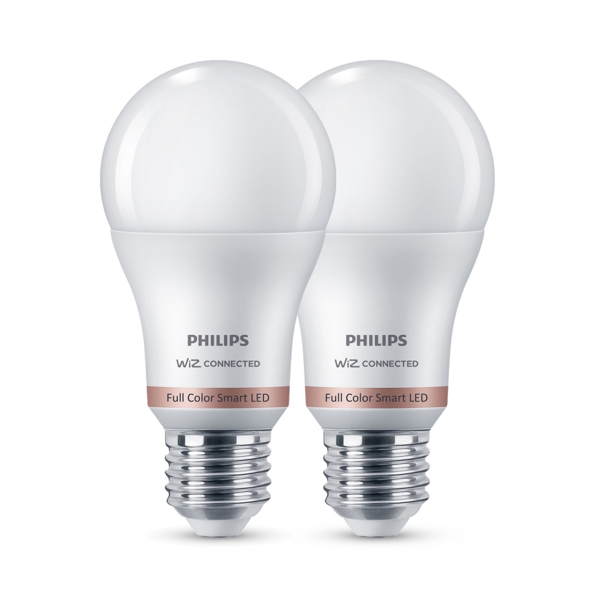 Komplet od 2 LED RGB prigušljive žarulje Philips SMART A60 E27/12,5W/230V 2200-6500K