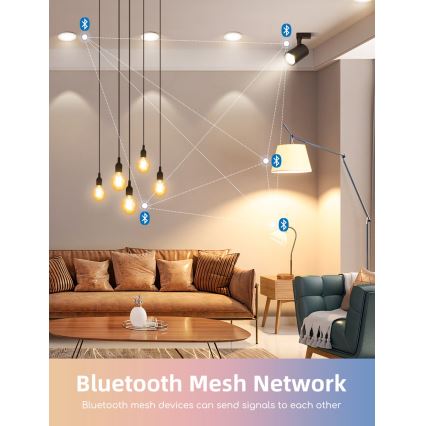 Komplet 2x LED RGBW prigušljivih žarulja MESH GU10/6,5W/230V 2700-6500K Wi-Fi - Aigostar