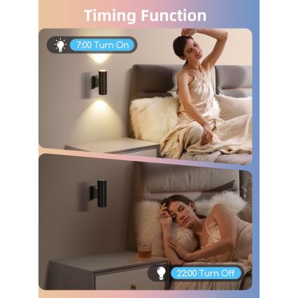 Komplet 2x LED RGBW prigušljivih žarulja MESH GU10/6,5W/230V 2700-6500K Wi-Fi - Aigostar