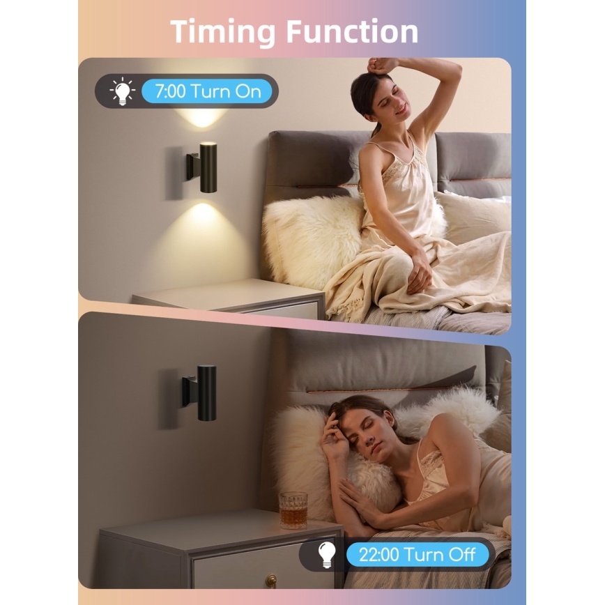 Komplet 2x LED RGBW prigušljivih žarulja MESH GU10/6,5W/230V 2700-6500K Wi-Fi - Aigostar