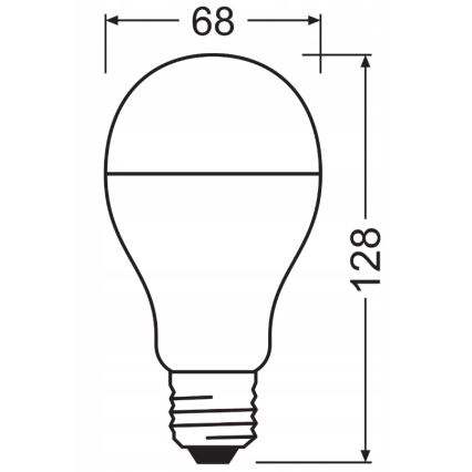 Komplet 2x LED žarulja VALUE CLASSIC E27/19W/230V 2700K - Osram
