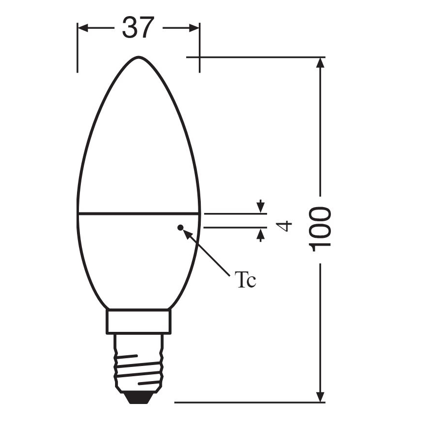 Komplet 2x LED žarulje B38 E14/4,9W/230V 2700K - Osram