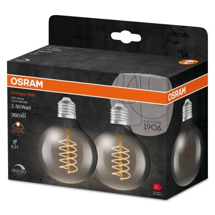KOMPLET 2x LED žarulje s mogućnošću prigušivanja VINTAGE FILAMENT E27/7,8W/230V 1800K - Osram