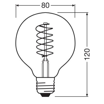 KOMPLET 2x LED žarulje s mogućnošću prigušivanja VINTAGE FILAMENT E27/7,8W/230V 1800K - Osram