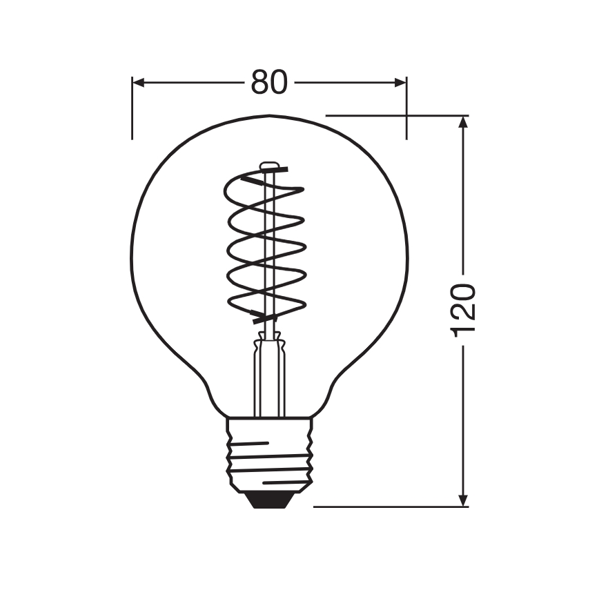 KOMPLET 2x LED žarulje s mogućnošću prigušivanja VINTAGE FILAMENT E27/7,8W/230V 1800K - Osram