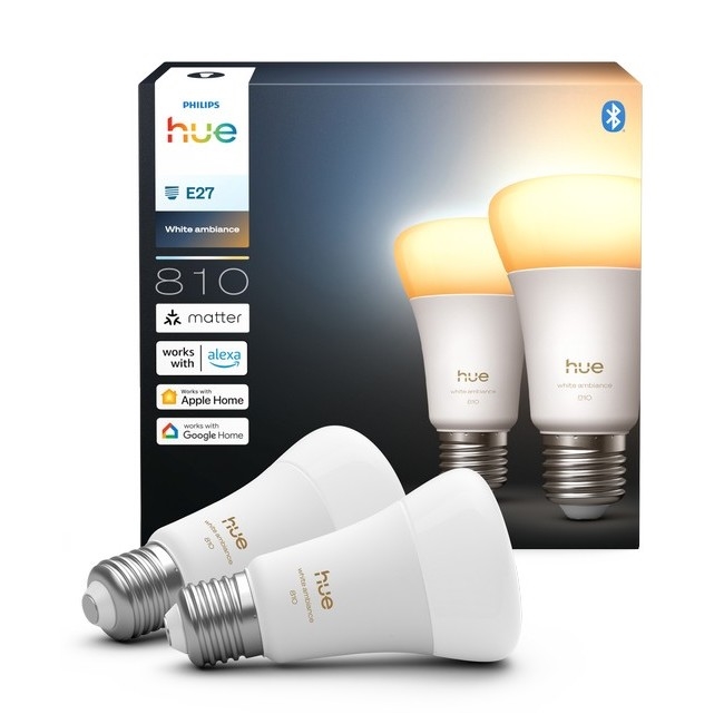 Komplet 2x prigušivačke LED žarulje Philips Hue WHITE AMBIANCE E27/6W/230V 1000-20000K
