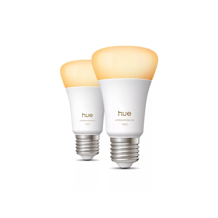 KOMPLET 2x prigušiva LED žarulja Philips Hue WHITE AMBIANCE E27/8,1W/230V 1000-20000K