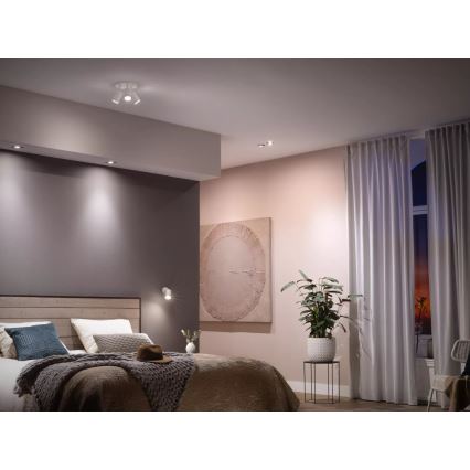 SET 2x prigušljiva LED žarulja Philips Hue WHITE AMBIANCE GU10/4,2W/230V 2200-6500K + Hue Bridge