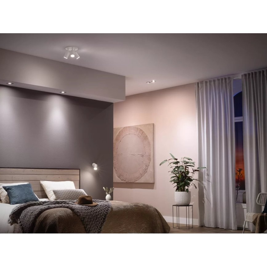 SET 2x prigušljiva LED žarulja Philips Hue WHITE AMBIANCE GU10/4,2W/230V 2200-6500K + Hue Bridge