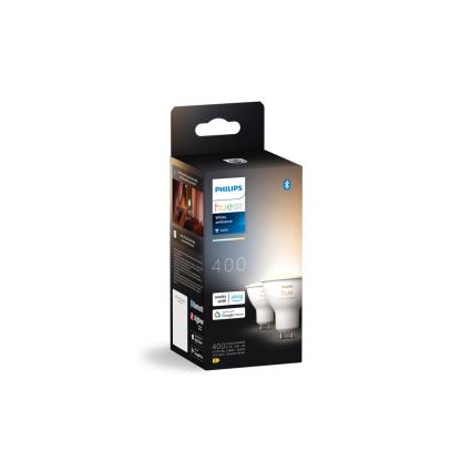 SET 2x prigušljiva LED žarulja Philips Hue WHITE AMBIANCE GU10/4,2W/230V 2200-6500K + Hue Bridge