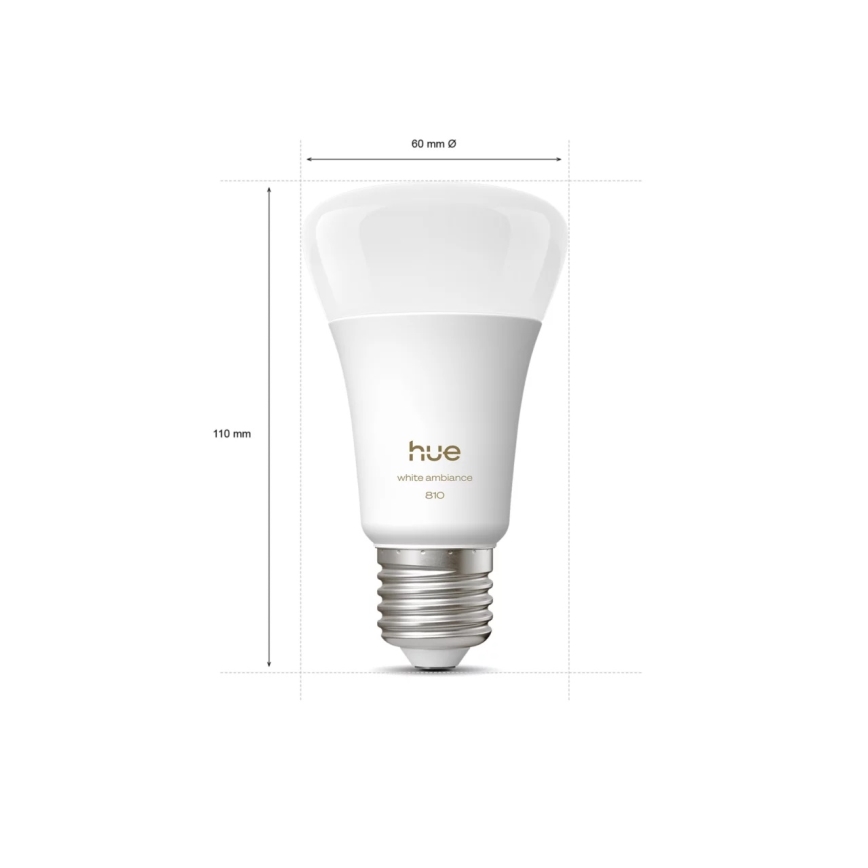 Komplet 2x prigušivačke LED žarulje Philips Hue WHITE AMBIANCE E27/6W/230V 1000-20000K