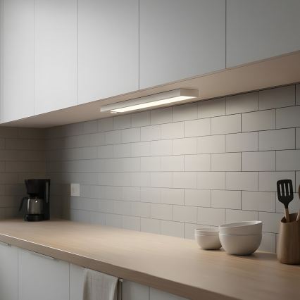 Komplet 2x punjiva LED rasvjeta za namještaj s senzorom pokreta i sumraka VIRO LED/1,2W/3,7V 800 mAh 3000/4000/6500K 30 cm bijela