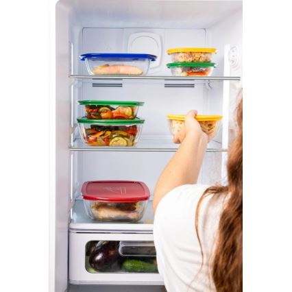 Komplet 2x staklenih posuda za hranu PYREX 1,2/2,5 l