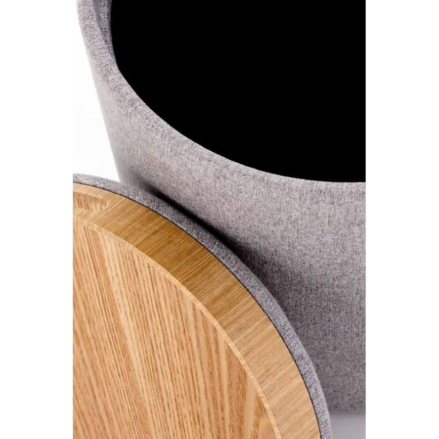 Komplet 2x tabure AVIKO, Ø 38/45 cm, siva/bež