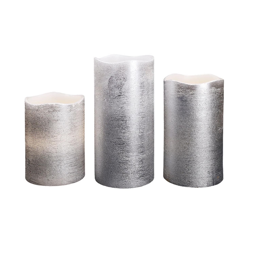 Komplet 3x LED svijeća, LED/3xAAA, toplo bijela