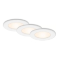 Komplet 3x LED ugradna stropna svjetiljka za kupaonicu LED/6W/230V 3000K IP44 bijela