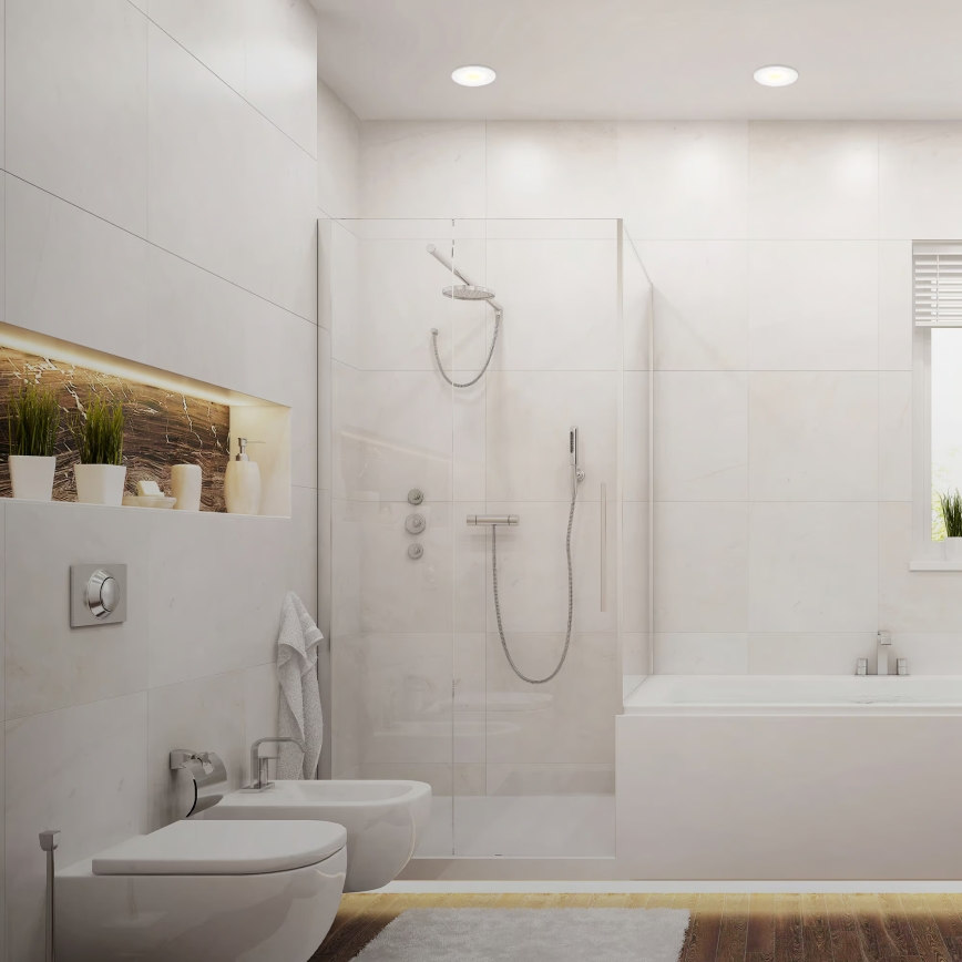 Komplet 3x LED ugradna stropna svjetiljka za kupaonicu LED/6W/230V 3000K IP44 bijela