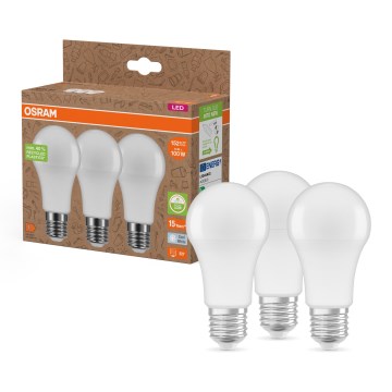 Komplet 3x LED žarulja A100 od reciklirane plastike, E27, 14W, 230V, 4000K - Osram