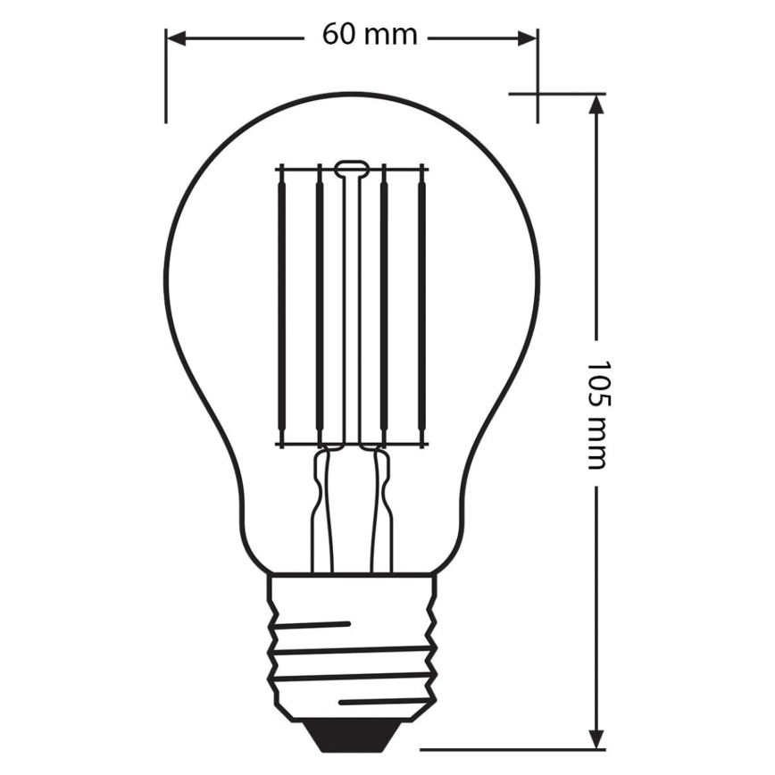 Komplet 3x LED žarulja BASE CLASSIC FILAMENT A60 E27/11W/230V 4000K - Osram