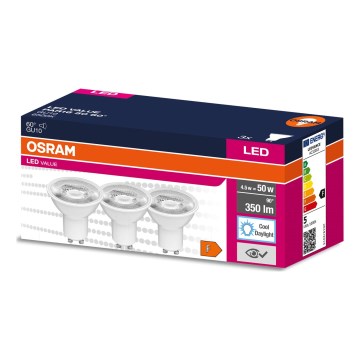 Komplet 3x LED žarulja PAR16 GU10/4,5W/230V 6500K 60° - Osram
