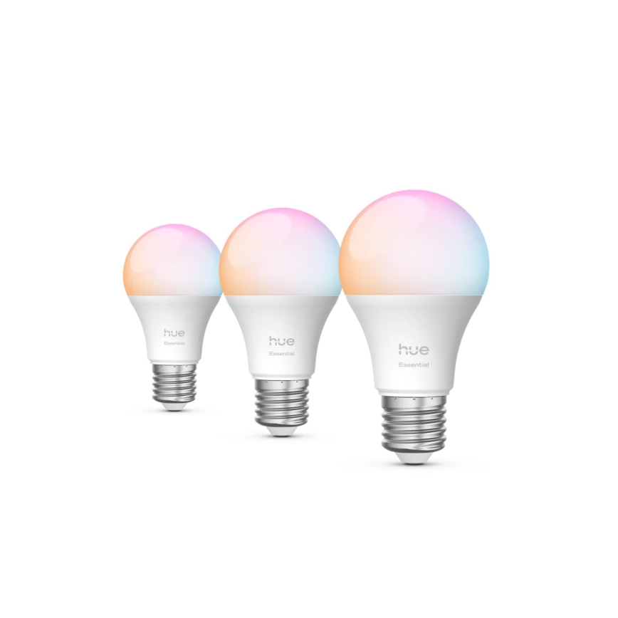 Komplet 3x LED žarulja s prigušivanjem Philips Hue White And Color Ambiance Essential E27/8W/230V 2200-6500K